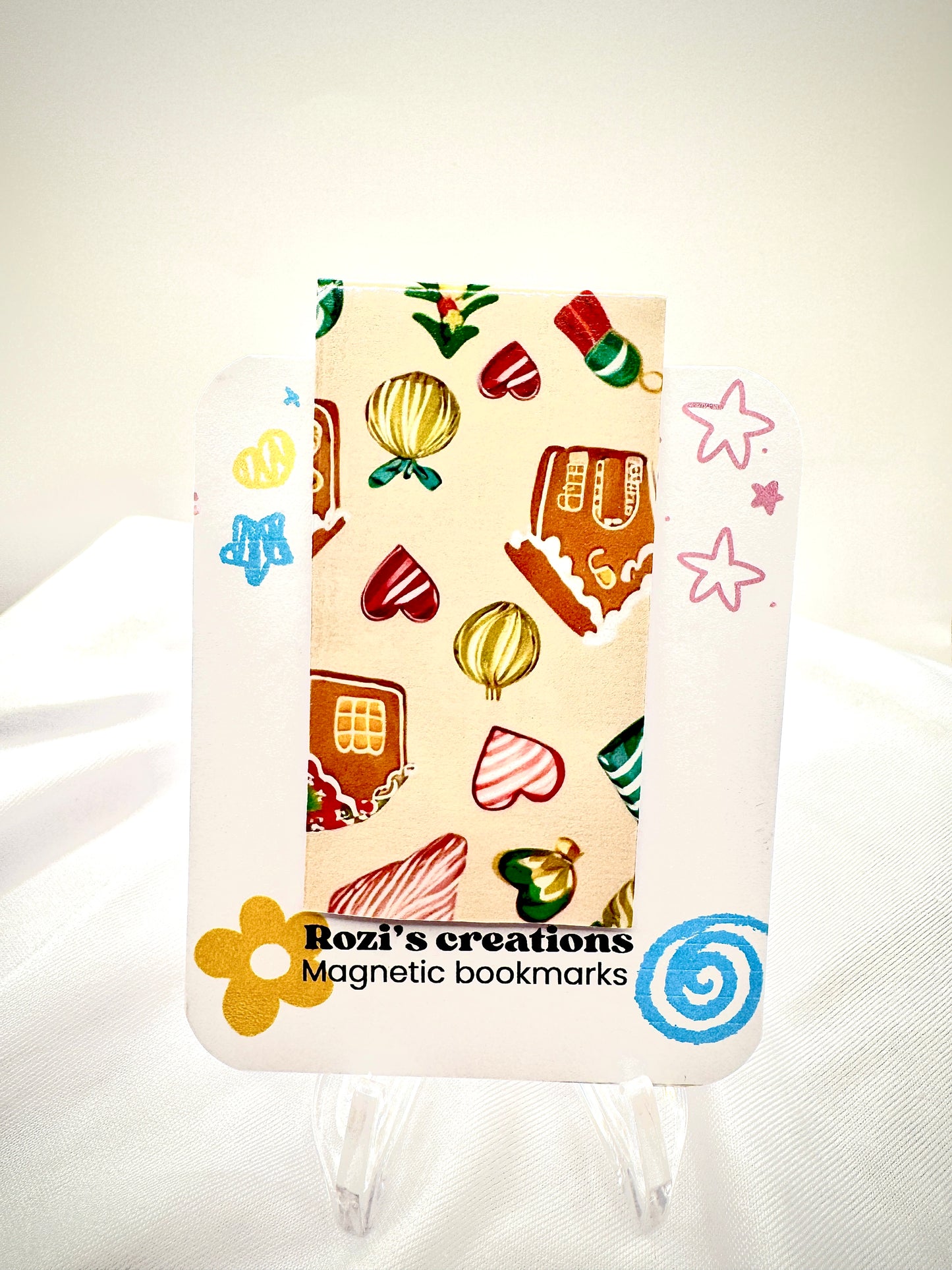 Candy cane magnetic bookmarks