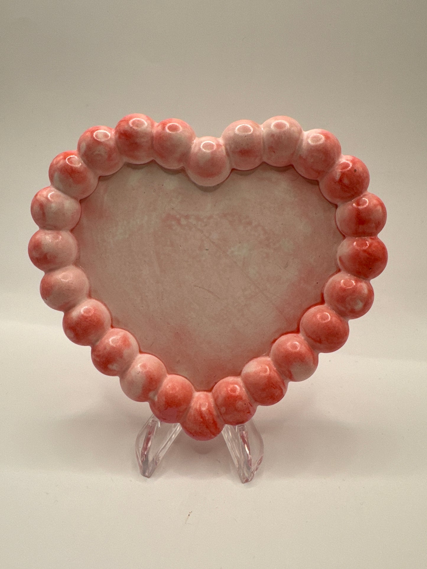 Pink heart coaster