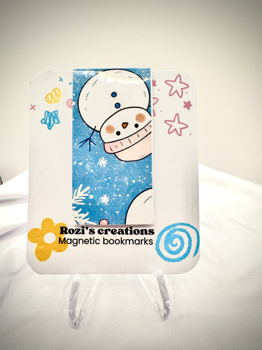 Snowman Magnetic bookmark