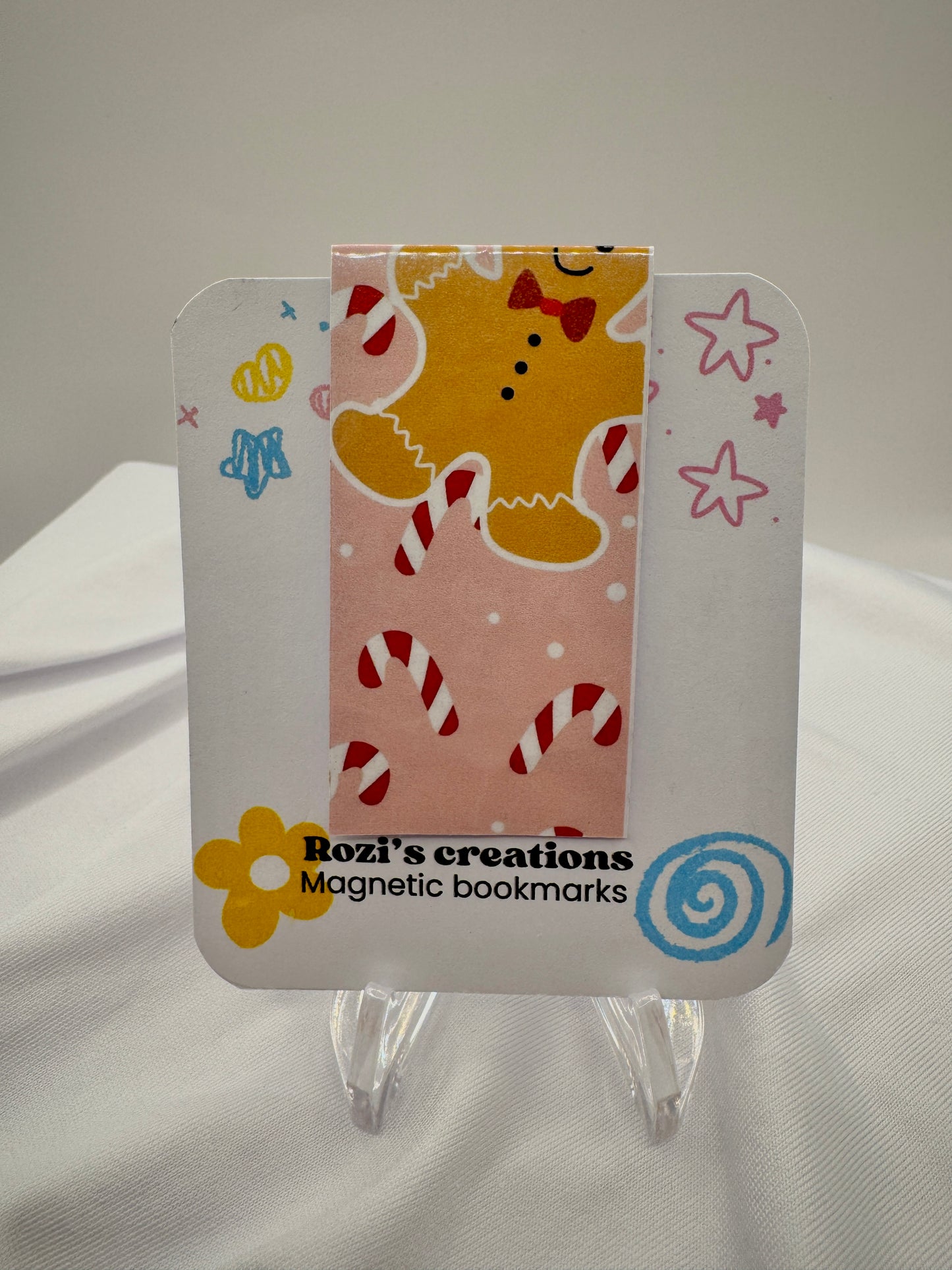 Ginger bread man magnetic bookmark