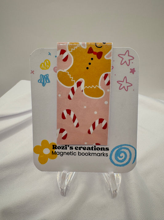 Ginger bread man magnetic bookmark