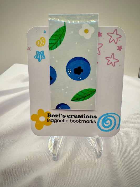 Blue berry magnetic bookmarks