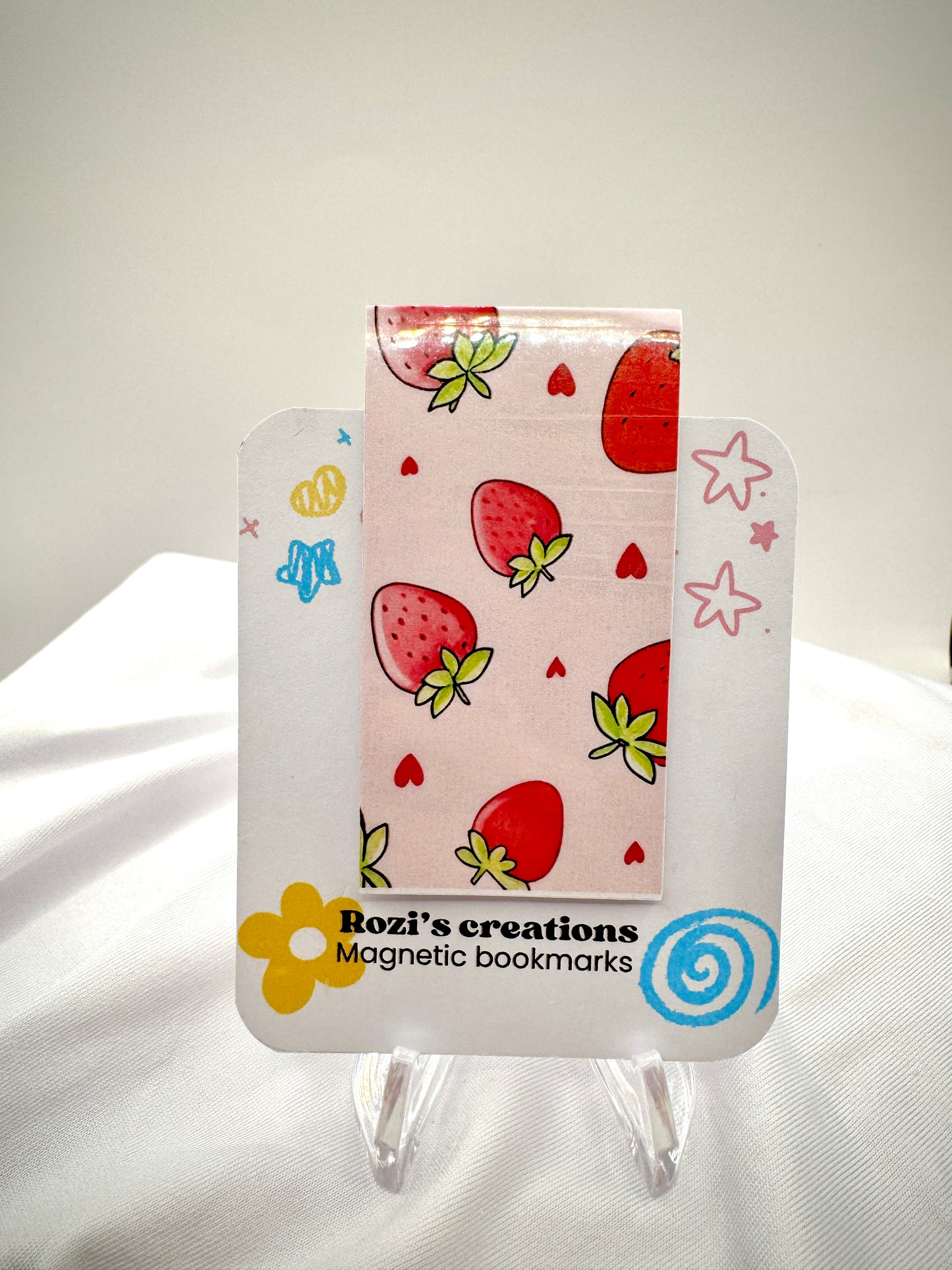 Strawberry magnetic bookmark