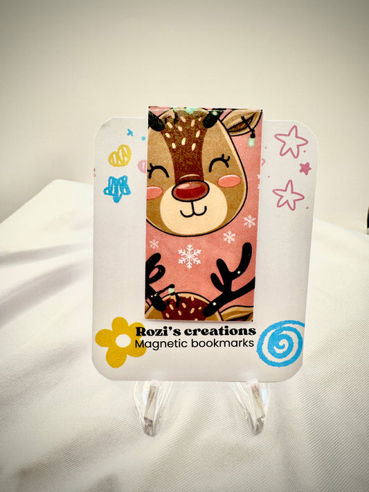 Reindeer magnetic bookmark