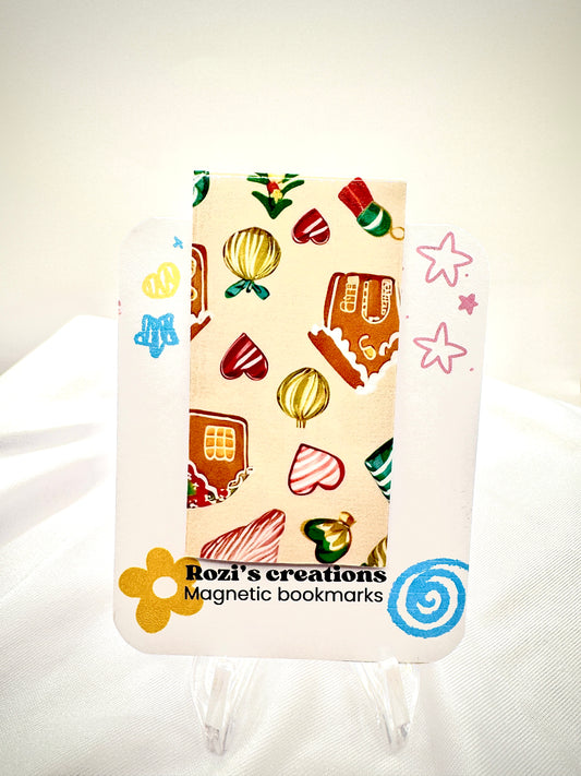 Candy cane magnetic bookmarks