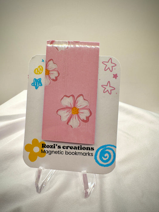 Flower magnetic bookmark