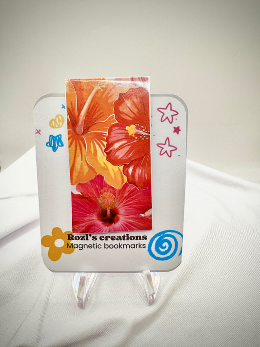 Hibiscus magnetic bookmark