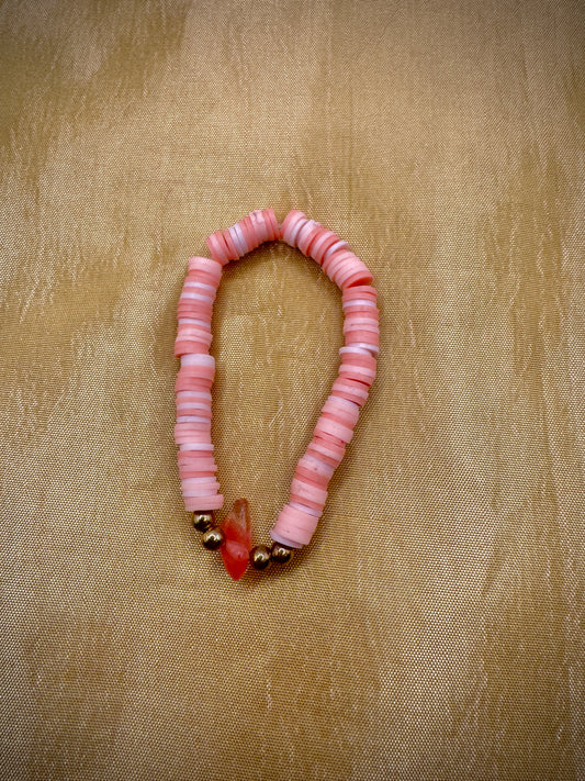 Pink stone bracelet