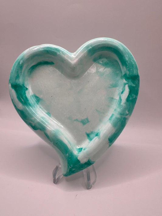 Blue heart coaster
