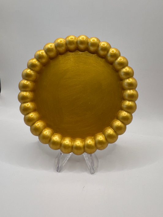 Golden cloudy coaster