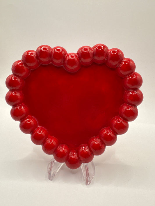 Red heart coaster