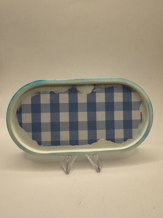 Blue patterned coaster