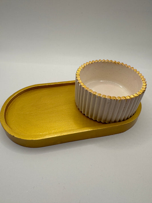 Yellow coaster set