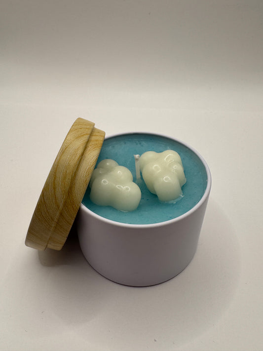 Blue cloud candle